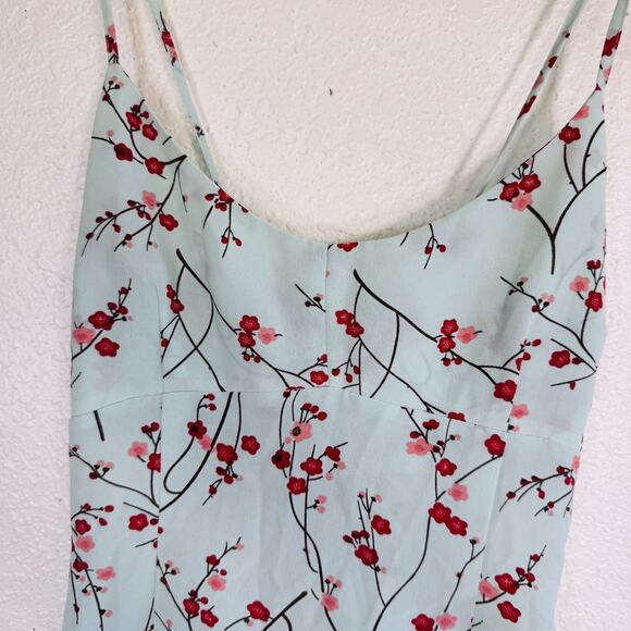Vintage Express Dress Womens 9/10 Floral Cherry Blossom Y2K 90s Romantic Spring - Picture 6 of 12